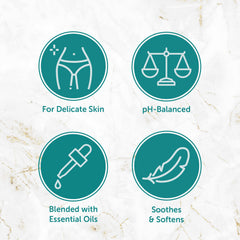 Summer's Eve Post-Shave Intimate Serum ingredients highlight vitamin E and coconut oil nourishing skin.