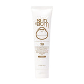 Sun Bum Mineral SPF 30 tinted sunscreen bottle shows matte finish protection.