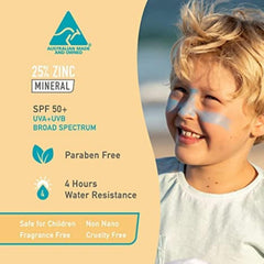 Sun Zapper blue zinc sunscreen stick for quick reapplication during activities.