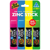 Sun Zapper pink zinc sunscreen stick provides convenient SPF protection on the go.