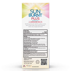 Sunburnt Plus aloe vera gel application delivers cooling hydration after sun exposure.