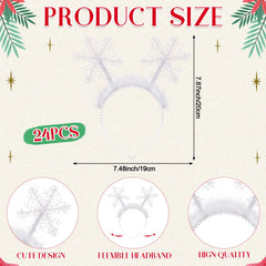 Suncalla glitter snowflake headband enhances winter outfits with subtle shine.