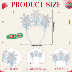 Suncalla women's winter headpiece with snowflake glitter enhances party outfits.