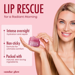 Sundae Glow lip mask texture close-up showing creamy formula for smooth lips.