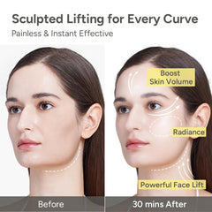 SUNGBOON EDITOR close-up reveals tightening action enhancing facial contours.