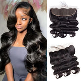 Sungirl 13x4 lace frontal ear-to-ear closure with natural hairline for seamless styling.