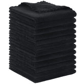 SUNLAND microfiber face cloth 12x12-inch pack in black for easy makeup removal.