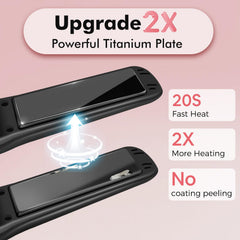 SUNMAY titanium plates deliver smoother glide for gentle styling.