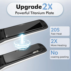 SUNMAY mini flat iron with titanium plate for smooth, frizz-free mornings