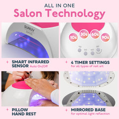 SUNUV SUN2C hand under lamp for quick curing at home.