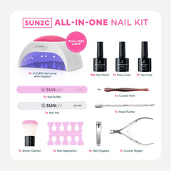 SUNUV Sun2C nail lamp with 33 LEDs for quick at-home cures.