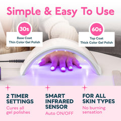 SUNUV SUN9C nail dryer side view slim storage friendly