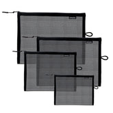 SUPACOOL top-zip travel mesh makeup bags show quick access to cosmetics on the go