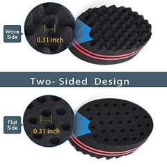 Supaze hair sponge with small-holes side for tight curl definition.