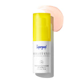 Supergoop Bright-Eyed eye cream tube with mineral SPF 40 protection and brightening benefits.