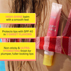 Supergoop Glow Gloss SPF 40 tube ready for on-the-go sun protection.