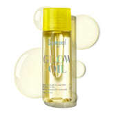 Supergoop! Glow Oil bottle with SPF 50 offers broad spectrum protection for daily sun exposure.
