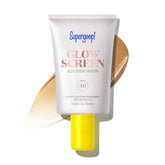 Supergoop Glowscreen SPF40 Golden Hour bottle pump for quick, mess-free daily protection and radiant glow.