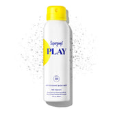 Supergoop! PLAY Antioxidant Body Mist bottle provides lightweight sun protection for outdoor activities.