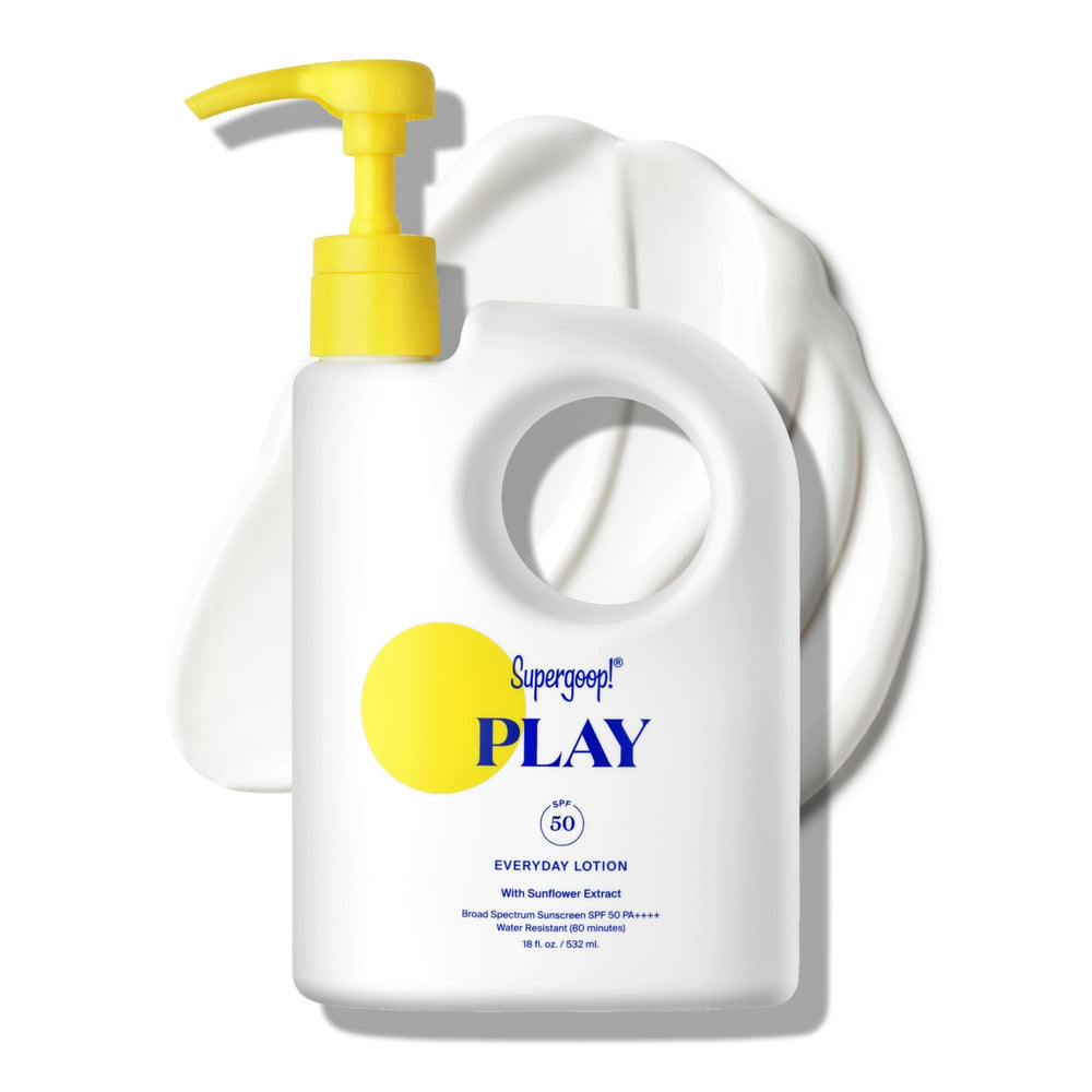 Supergoop! PLAY Everyday Lotion SPF 50 bottle ready for daily protection