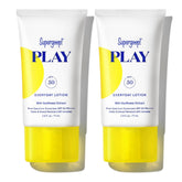 Supergoop! PLAY Everyday Lotion SPF 50 bottle for fast, non-greasy sun protection.