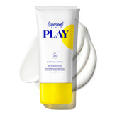 Supergoop PLAY Everyday SPF30 lotion bottle showing broad protection for face and body.
