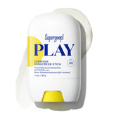 Supergoop PLAY sunscreen stick packaging shown for travel-ready protection