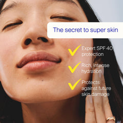 Superscreen SPF 40 PA+++ logo communicates reliable UV coverage during active days