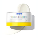 Supergoop! Triple Prep bottle front view showing weightless SPF 40 hydration for daily use