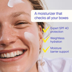 Supergoop! Triple Prep texture swirl demonstrates creamy, non-greasy application for balanced skin