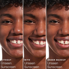 Supergoop Unseen Clear Sunscreen beard-friendly formula stays clear on facial hair