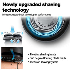 SUPERNB SH30 blades closeup showing curved head for smoother, nick-free shaves.