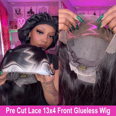 SUPERNOVA glueless short bob braided wig lace closeup reveals hairline realism