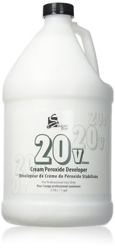 Superstar Stabilized Cream Developer bottle shows non-drip gel formula for precise highlights.