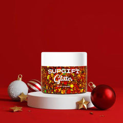 SUPGIFT holographic glitter close-up reveals mermaid iridescent sequins for shimmer.