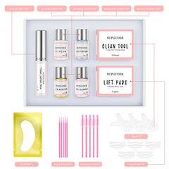 Supguder lash lift kit application brushes enable precise curling application.
