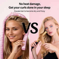 SUPHOUSE heatless curling headband with rods for overnight waves without heat