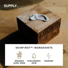 Supply Men’s Moisturizer Green Tea image highlights antioxidant-rich support.
