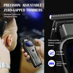 SUPRENT blue titanium blades close-up for cooler, long-lasting sharpness