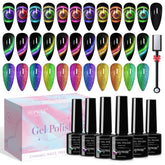 SUPWEE cat eye gel polish set box for creative galaxy nail designs at home.