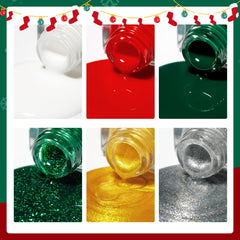 SUPWEE Christmas nail polish gold bottle adds sparkling accent for holiday party nails