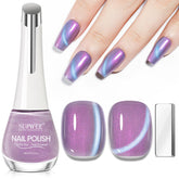 SUPWEE Mermaid Pearl Cat Eye Nail Polish bottle with quick-dry pearl purple shade