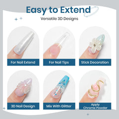 SUPWEE nail art DIY kit display with tools enabling creative 3D designs