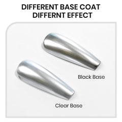 SUPWEE silver nail polish brush stroke demonstrates even metallic application