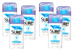 Sure antiperspirant solid regular 2.6 oz packaging front shows long-lasting odor protection.