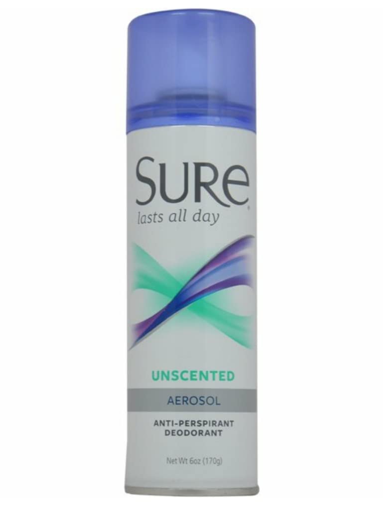 Sure unscented aerosol application spray delivers fast-drying underarm protection.