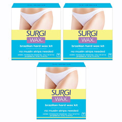 Surgiwax Brazilian hard wax kit cover for at-home private-area grooming