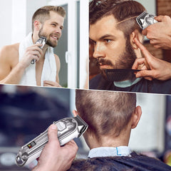 SURKER cordless trimmer close-up highlights portable design and battery status.