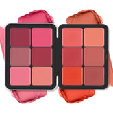 SURORAIN 12 Colors Blush Palette front view showing versatile color range for face and eyes