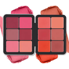 SURORAIN 12 Colors Blush Palette front view showing versatile color range for face and eyes